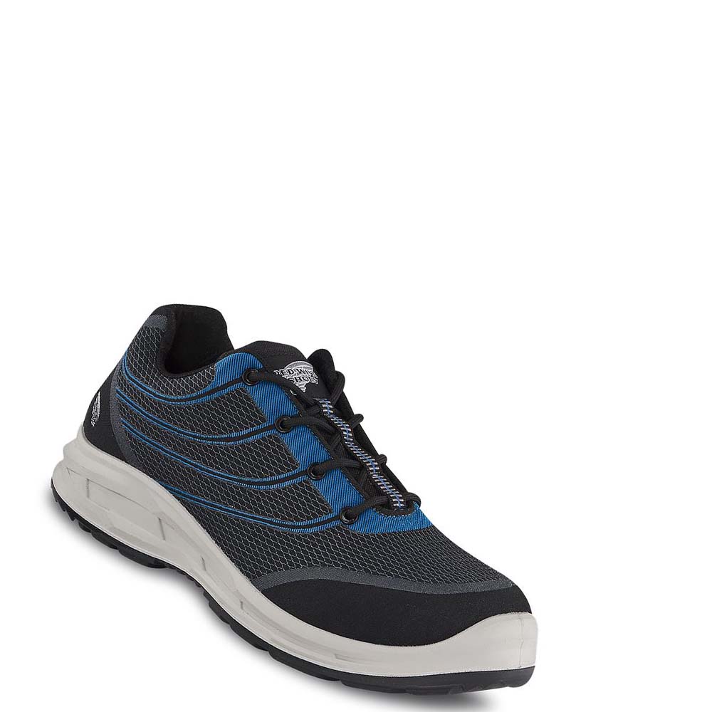 Tenis Seguridad Red Wing ShieldLite Athletics Seguridad Puntera Trabajo Hombre Negros Azules | MX13MQZ