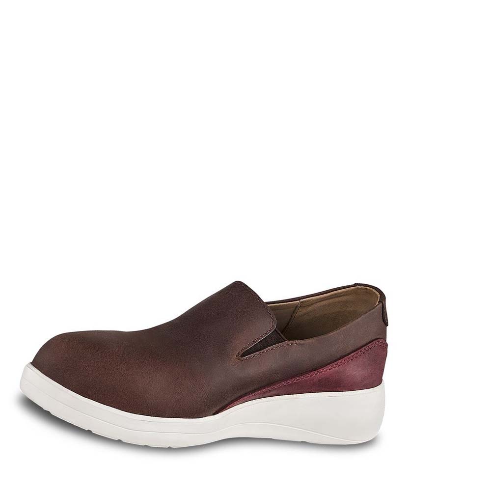 Zapatos Red Wing Zero-G Lite Seguridad Puntera Slip-On Mujer Vino | MX382XYU